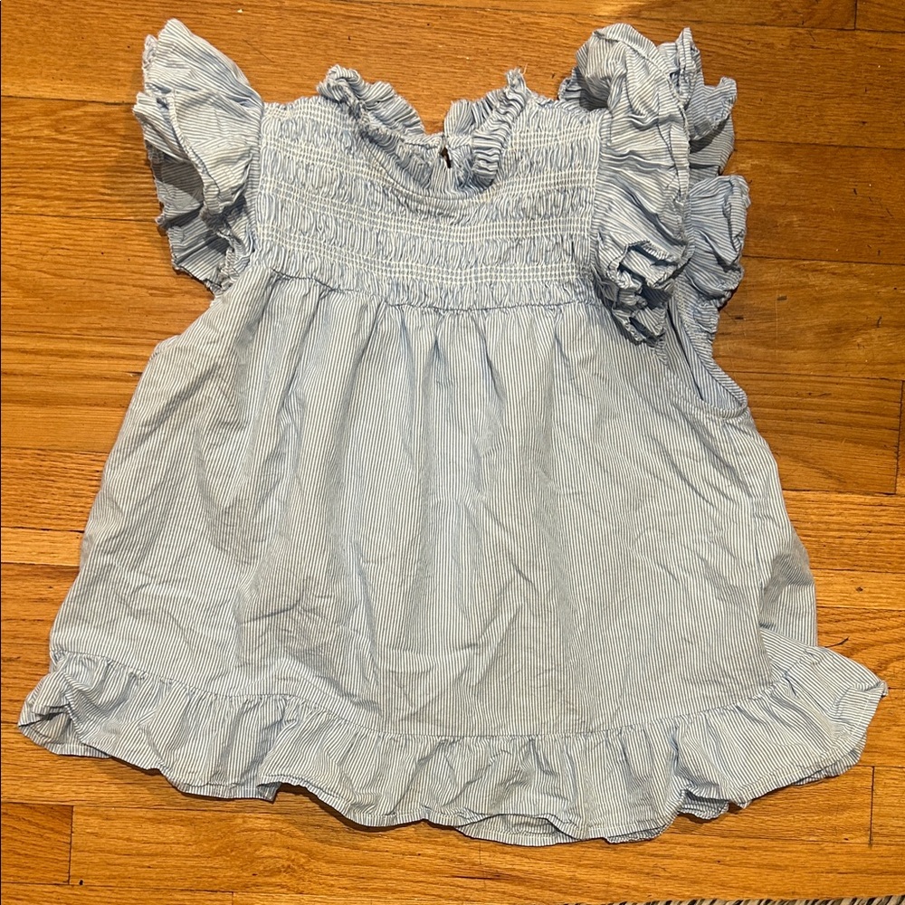 Blue Ruffled women’s  Top
